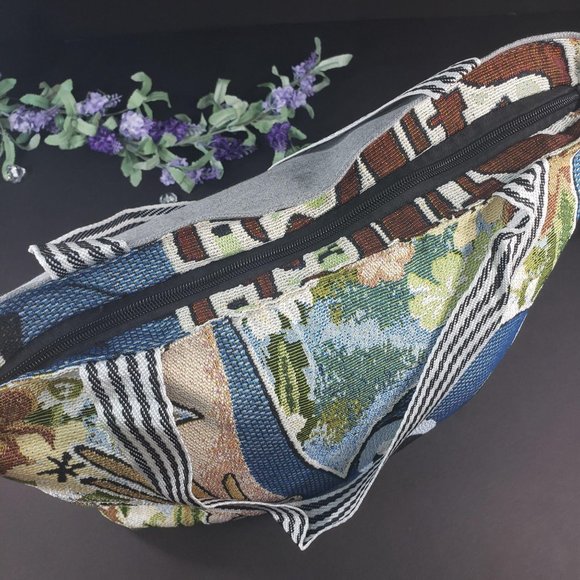 Stitch Canvas Casual Shoulder Tote Bag - Picture 9 of 16